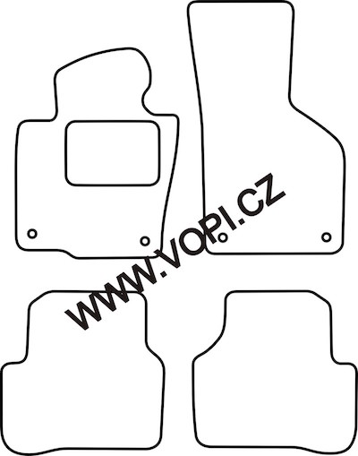 Přesné gumové koberce béžové / šedé Volkswagen Passat 2005 ->